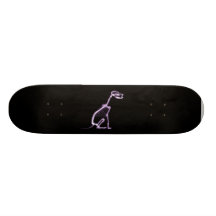 RÖNTGENSTRAHL-WELPEN-HUNDEskelett-SITZEN - LILA Individuelle Skateboards