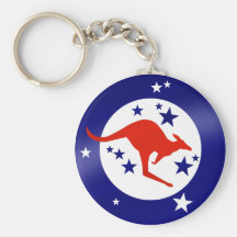 Roo Flagge Logo-Grafikgraphik Australiens der rund Schlüsselbänder