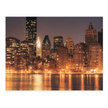 Roosevelt-Insel-Ansicht der New- York CitySkyline Postkarte