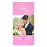 ROSA ANFANGSskript-HOCHZEIT DANKEN IHNEN FOTO-KART Foto Grußkarte