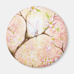 Rosa Ansicht-Blüte Kühlschrankmagnete