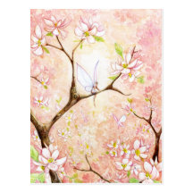 Rosa Ansicht-Blüte Postkarte