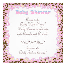 Rosa Baby-Duscheneinladungen Babyparty
