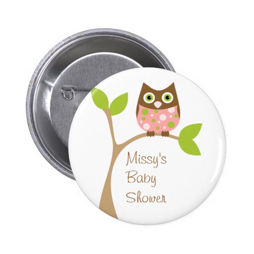 Rosa Baby-Eule Buttons