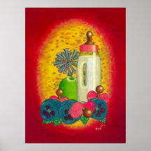 Rosa Baby-Flasche Plakate