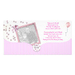 Rosa Babyparty danken Ihnen Foto-Karte vom Baby Individuelle Foto Karten