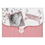 Rosa Babyparty danken Ihnen zu kardieren für Baby Karten