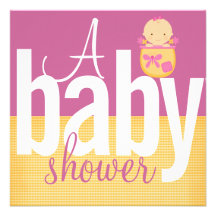 Rosa Babyparty-Einladungen