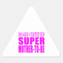 Rosa Babyparty-Geschenke: Supermutter zum zu sein Sticker