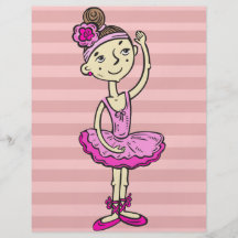 Rosa Ballerina-Mädchen Vollfarbige Flyer