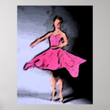 Rosa Ballerina Posterdrucke