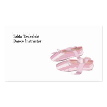 Rosa Ballett-Schuh-Pantoffel Visitenkarten Vorlagen