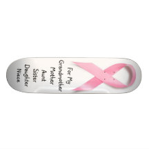 ROSA BAND-BRUSTKREBS-BEWUSSTSEIN: PERSONALISIERTE SKATEBOARDDECKS