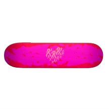 Rosa Band-Herz Individuelle Skatedecks