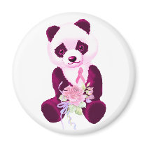 Rosa Band-Panda-Bär magnete