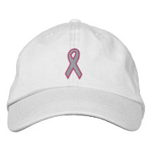 Rosa Bewusstseins-Band Bestickte Baseballcaps