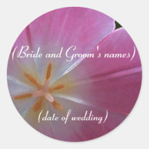Rosa Blumen-Hochzeit Sticker