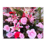 Rosa Blumen und Rosen: Postkarten