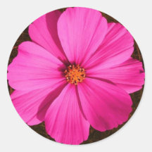 Rosa Blumenaufkleber