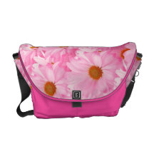 Rosa Blumendruck-Bote-Tasche Kuriertaschen