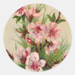 Rosa Blumengesteck Runde Sticker