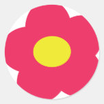 rosa Blumenikone Sticker