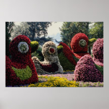 Rosa Blumenskulptur, Insel Mainau, Bayern flowe Plakate