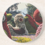 Rosa Blumenskulptur, Insel Mainau, Bayern flowe Getränke Untersetzer