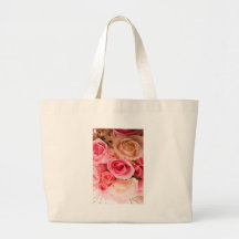 Rosa Blumenstrauß Einkaufstasche