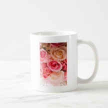 Rosa Blumenstrauß Tasse