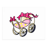 Rosa Buggy Postkarte