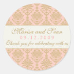 Rosa Champagne Damast des Monogramm-Bevorzugungs-A