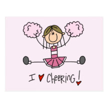 Rosa Cheerleader-T-Shirts und Geschenke Postkarte
