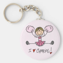 Rosa Cheerleader-T-Shirts und Geschenke Schlüsselanhänger
