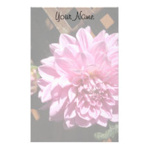 Rosa Dahlie-Blume Individuelles Druckpapier