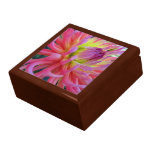 Rosa Dahlie-große Fliesen-Geschenkbox