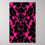 Rosa Damast ~ Geschenk-Packpapier 16.50x10.68 Poster
