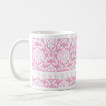 Rosa Damast Kaffeetasse