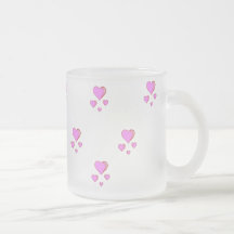 Rosa die Herz-Becher des Valentinsgrußes Kaffeehaferl