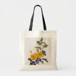 Rosa Eglanteria, P.J. Redoute, wilde gelbe Rosen Leinentasche