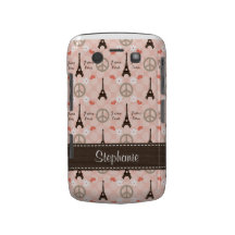 Rosa Eiffel-Turm-BlackBerry-mutige Kasten-Abdeckun Blackberry Bold Cover