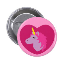 Rosa Einhorn Anstecknadelbutton