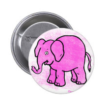 rosa Elefant Anstecknadelbuttons