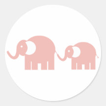 Rosa Elefant-Aufkleber