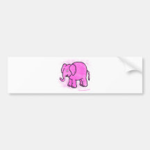 rosa Elefant Autoaufkleber