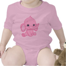 Rosa Elefant Babybody