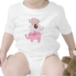 Rosa Elefant-Kinderstaplungshemd