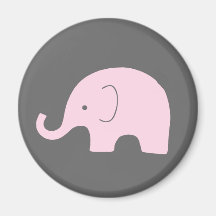 Rosa Elefant Kühlschrankmagnet