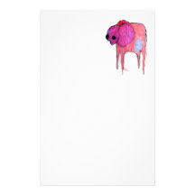 Rosa Elefant stationär Bedrucktes Papier