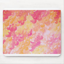 ROSA-FEDERN - weich Wispy hübsche Pfirsich-Pastell Mousepad